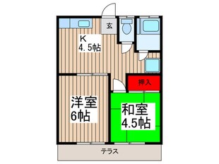 稲荷ハイツの物件間取画像